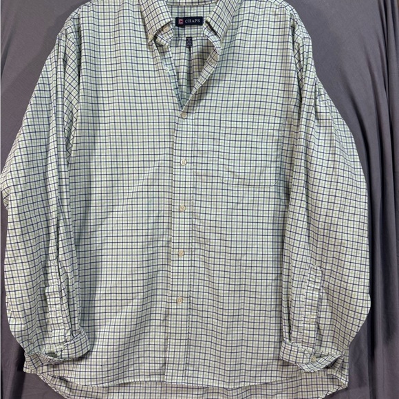 Chaps Green Checkered Men's Shirt - Picture 1 of 4